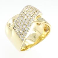 K18YG パヴェ ダイヤモンド リング 1.00CT