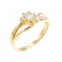 K18YG ダイヤモンド リング 0.19CT