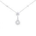 K18WG フラワー ダイヤモンド ネックレス 1.00CT