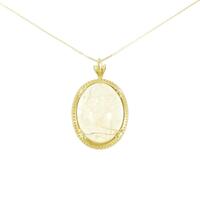 K18YG/750YG ルチルクオーツ ネックレス 25.60CT