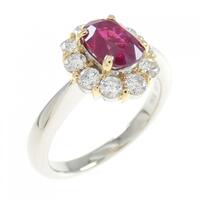 PT/K18YG ルビー リング 1.338CT