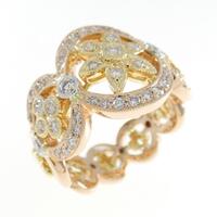 750スリーカラー ダイヤモンド リング 0.80CT