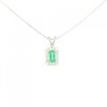 K18WG エメラルド ネックレス 0.36CT