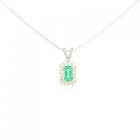 K18WG エメラルド ネックレス 0.36CT
