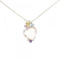 K18PG ハート モルガナイト ネックレス 4.36CT