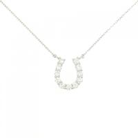 【新品】PT ホースシュー ダイヤモンド ネックレス 0.505CT