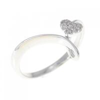 K18WG ハート ダイヤモンド リング 0.06CT