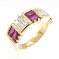 K18YG ルビー リング 1.54CT