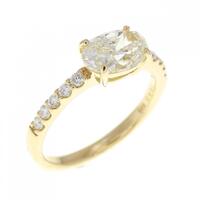 【リメイク】K18YG ダイヤモンド リング 1.042CT M VS1 オーバルカット