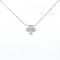 PT/K14WG クロス ダイヤモンド ネックレス 0.05CT