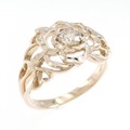 K18PG ローズ ダイヤモンド リング 0.25CT