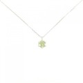 K18WG グリーンガーネット ネックレス 0.30CT