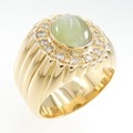 K18YG クリソベリルキャッツアイ リング 4.01CT