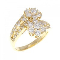 K18YG フラワー ダイヤモンド リング 1.34CT