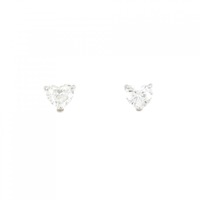 【リメイク】PT/ST ダイヤモンド ピアス 0.358CT 0.384CT D VS1 ハートシェイプ
