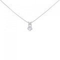 K18WG クローバー ダイヤモンド ネックレス 0.219CT