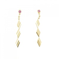 K18YG ルビー ピアス