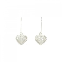 K14WG ハート ダイヤモンド ピアス 0.46CT