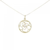 K18YG フラワー ダイヤモンド ネックレス 0.05CT