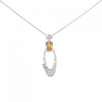 K18WG サファイヤ ネックレス 0.640CT 拡散処理未検査