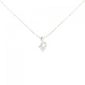 K18WG ダイヤモンド ネックレス 0.12CT