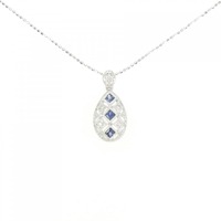 K18WG/750WG サファイヤ ネックレス 0.25CT
