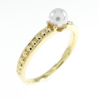 K18YG アコヤパール リング 4.2mm