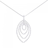 K18WG ダイヤモンド ネックレス 1.35CT