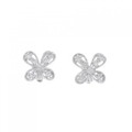 K18WG バタフライ ダイヤモンド ピアス 0.12CT