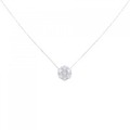K18WG フラワー ダイヤモンド ネックレス 0.20CT