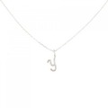 K18YG イニシャルY ダイヤモンド ネックレス 0.07CT