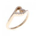 K18PG ハート ダイヤモンド リング 0.05CT