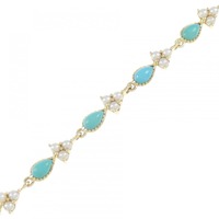 K18YG ターコイズ ブレスレット 2.40CT