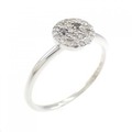 K18WG スマイル ダイヤモンド リング 0.12CT