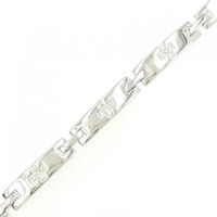 K18WG クロス ダイヤモンド ブレスレット 0.35CT