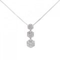 K18WG フラワー ダイヤモンド ネックレス 1.00CT