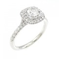ティファニー ソレスト リング 0.34CT E VVS1 クッションカット