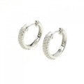 K18WG フープ ダイヤモンド ピアス 0.52CT