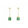K18YG エメラルド ピアス 1.05CT