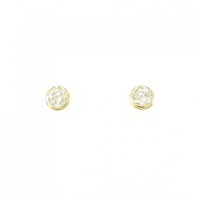 K18YG ソリティア ダイヤモンド ピアス 0.30CT