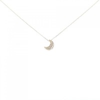 K18YG パヴェ ムーン ダイヤモンド ネックレス 0.05CT