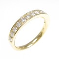 【新品】K18YG ハーフエタニティ ダイヤモンド リング 0.501CT