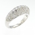 K18WG パヴェ ダイヤモンド リング 1.42CT