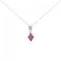 K18PG/PT レッドベリル ネックレス 0.30CT