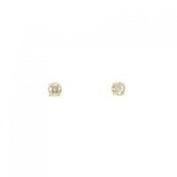 K18YG ソリティア ダイヤモンド ピアス 0.20CT