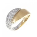 K18YG/PT ダイヤモンド リング 0.35CT