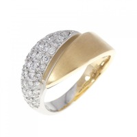 K18YG/PT ダイヤモンド リング 0.35CT