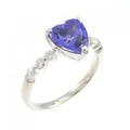 PT ハート タンザナイト リング 1.27CT