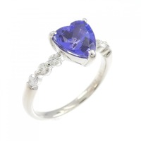 PT ハート タンザナイト リング 1.27CT