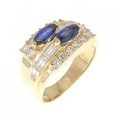 K18YG サファイヤ リング 0.63CT